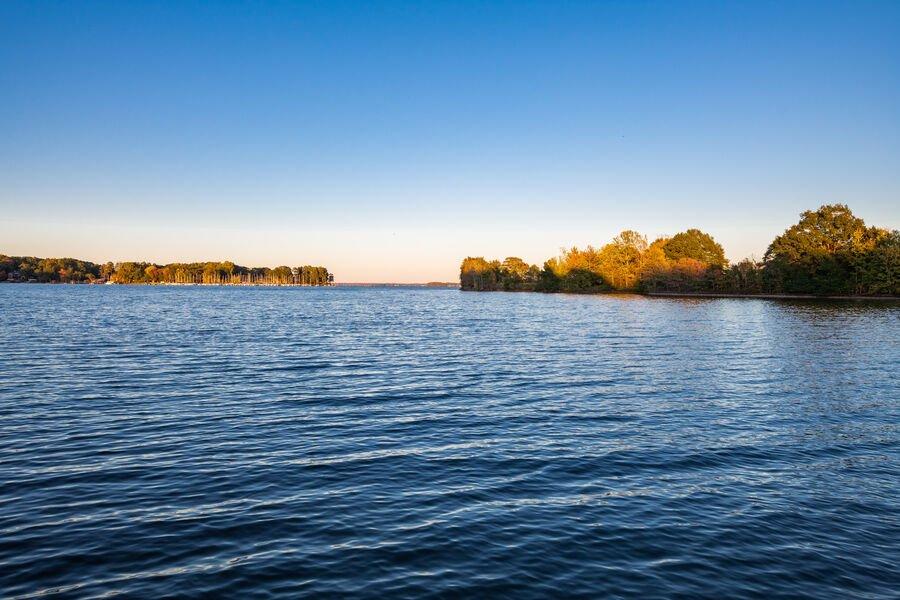 Idyllic view of Lake Norman in the Fall