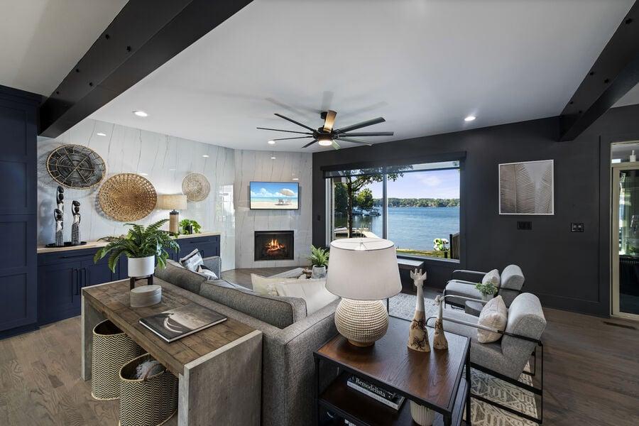 Cozy meets elegant in Channel Marker. a signature StayLakeNorman luxury waterfront rental. 