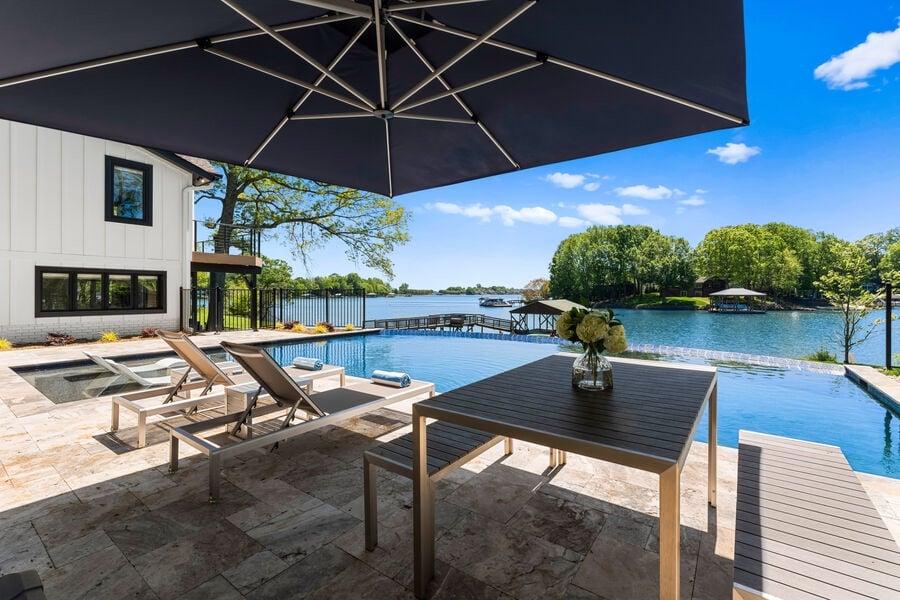 The lake view from the pool at Fox Run LKN is hard to beat! 